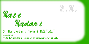 mate madari business card